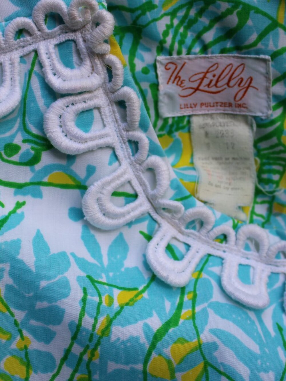 The Lilly Pulitzer vintage jungle Animal mod 60s dress Jackie O crochet lace M - Picture 10 of 10